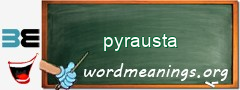 WordMeaning blackboard for pyrausta